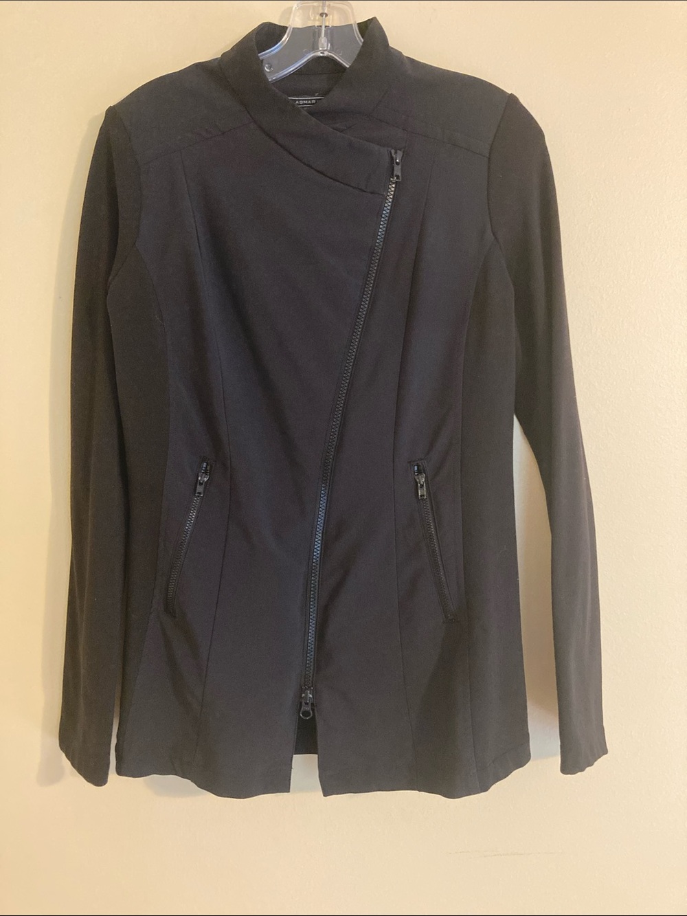Noel Asmar Black Asymmetric Zip Utility Jacket